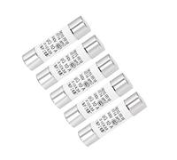 sourcing map Céramique Cartouche Fusibles 10A DC 500V 10x38mm Rechange pour Stéréo Audio Alarme Amplifier Céramique Argent 5pcs