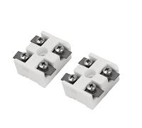 sourcing map Céramiques Borniers Haute Température Porcelaine Céramique Connecteurs 2 Voie pour Électrique Fil Câble 30A 2 Pcs