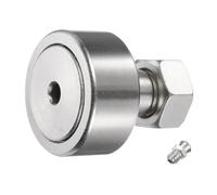sourcing map CF20/KR52 X Cam Follower Roulement de rail de voie de suivi, roulement à aiguille en acier inoxydable 304, diamètre du rouleau de 52 mm, type de goujon M20 (douille hexagonale)