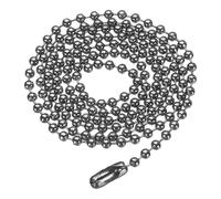 sourcing map Chaîne à perles rondes en fer avec connecteurs et fermoirs pour homme et femme - Fabrication de bijoux - Porte-clés, 31.5", Fer, Chaîne à billes