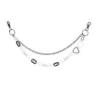 sourcing map Chaîne de pantalon hip-hop, chaîne de pantalon punk, chaîne de jeans double couche, chaînes à maillons gothiques, chaînes de poche pour portefeuille, 40cm x 0.8cm, Métal non précieux, Pas