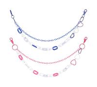 sourcing map Chaîne de pantalon hip-hop, chaîne de pantalon punk, chaîne en acrylique, double couche, chaînes à maillons gothiques, chaînes de poche pour portefeuille, 40cm x 0.8cm, Métal non précieux