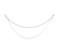 sourcing map Chaîne de pantalon hip-hop, style punk, jeans, chaîne acrylique, double couche, style gothique, 53.5cm x 0.6cm, Métal non précieux, Pas de gemme