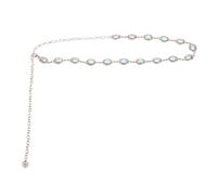 sourcing map Chaîne de taille en strass, ceinture réglable avec cordon de serrage pour femme, taille unique, Métal non précieux, Agate