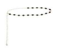 sourcing map Chaîne de taille en strass, ceinture réglable avec cordon de serrage pour femme, taille unique, Métal non précieux, Agate