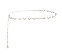 sourcing map Chaîne de taille en strass, ceinture réglable avec cordon de serrage pour femme, taille unique, Métal non précieux, Agate
