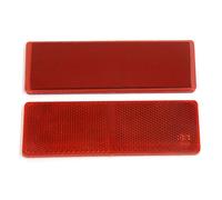 sourcing map Char universel plastique rouge Voiture Adhesiive plaque réfléchissante w/o trous 2pcs