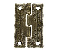 sourcing map Charnière Porte Placard Armoire 1.4" vintage Couleur Bronze rétro charnière sculpté avec vis rechange 2pcs