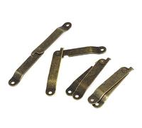 sourcing map 4pcs charnière Support Boîte Couvercle Pliante Rotatif Ton Bronze