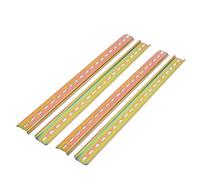 sourcing map Châssis Boîtier Métal DIN Montage Droit Bord Guide Rail 400mm Longueur 4pcs