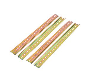 sourcing map Châssis Boîtier Métal DIN Montage Droit Bord Guide Rail 400mm Longueur 4pcs