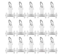 sourcing map Chenille Double Plastique Transporteur Fer Drap Fenêtre Voie 11mm Dia 30pcs