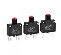 sourcing map Circuit Surcharge Protection 13A AC125/250V DC32V Bouton-poussoir Thérmique Coupe-circuit pour Air Compresseur 3pcs