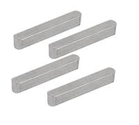 sourcing map Clavette Barre 40mmx6mmx6mm Acier inox 304 Stock clé terminal rond 4pcs