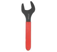 sourcing map xtrémité ouverte simple de 37 mm Métrique Angle de décalage de 15 degrés ourche ouverte en forme de U Petite clé plate à tête plate noircie avec tige rouge pour réparation