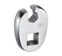 sourcing map Clé à molette pour pied de biche - Entraînement de 3/8" - 8 mm - Clé à écrou évasé en pied de biche fractionnaire métrique 40Cr - Clé à extrémité ouverte chromée pour mécaniciens et