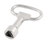 sourcing map Clé Triangle Poubelle Clé Triangulaire 54x39x13mm 9,5mm | Pour Serrure À Panneau Triangulaire