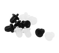 sourcing map Clear caoutchouc Noir prise Audio Jack 6,35 mm pour Microphone Lot de DVD de la poussière