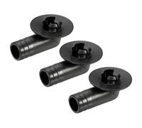 sourcing map Climatisateur Vidange Tuyau Connecteur 17mm Tube Coude Raccord Remplacement Pièce Accessoires pour Mini-Split Fenêtre AC, Noir Paquet de 3