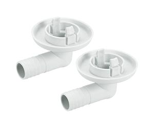 sourcing map Climatisateur Vidange Tuyau Connecteur 23mm 30mm Tube Coude Raccord Remplacement Pièce Accessoires pour Mini-Split Fenêtre AC, Beige Paquet de 2