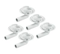 sourcing map Climatisateur Vidange Tuyau Connecteur 40mm Tube Coude Raccord Remplacement Pièce Accessoires pour Mini-Split Fenêtre AC, Beige Paquet de 5