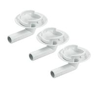 sourcing map Climatisateur Vidange Tuyau Connecteur 40mm Tube Coude Raccord Remplacement Pièce Accessoires pour Mini-Split Fenêtre AC, Beige Paquet de 3