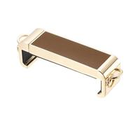 sourcing map Clip de téléphone en métal, pince arrière universelle en cuir pour téléphone portable, Café/doré, 3inch