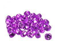 sourcing map Clochette Grelot 15mm 48pcs Cloche Artisanale en Acier au Carbone pour Noël Fête Loisirs Créatifs, Violet