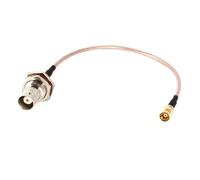sourcing map CLOISON SMB BNC femelle à femelle câble Connecteur droit: 9,2 cm