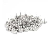 sourcing map Clou Tapissier 14mm Diamètre Acier Inox Punaise Décoratif Punaise Clou Ameublement 60Pcs