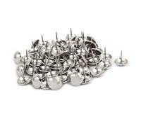 sourcing map Clou Tapissier 19mm Diamètre INOX Acier Punaise Ameublement Décoratif Clou Punaise 60PCS