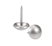 sourcing map Clou Tapissier Clou Ameublement Clou Meuble Punaise Pointe Tapissier Tapis Décoration 11mm Rond Tête 17mm Longueur Pouce Argenté pour Sofa Dosserets 50 Pcs