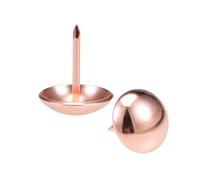sourcing map Clou Tapissier Clou Ameublement Clou Meuble Punaise Pointe Tapissier Tapis Décoration 19mmx23mm Rond Pouce Rose Doré pour Sofa Dosserets 25 Pcs