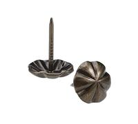 sourcing map Clou Tapissier Clou Ameublement Clou Meuble Punaise Pointe Tapissier Tapis Décoration 16mm Dia tête Épinglette poussoir Ton Bronze 40Pcs