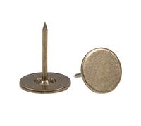 sourcing map Clou Tapissier Clou Ameublement Clou Meuble Punaise Pointe Tapissier Tapis Décoration 16mmx20mm Plat Tête Bronzé pour Sofa Dosserets 60 Pcs