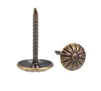 sourcing map Clou Tapissier Clou Ameublement Clou Meuble Punaise Pointe Tapissier Tapis Décoration 11mm Tête Diamètre Rond Pouce Bronzé pour Sofa Dosserets 60 Pcs