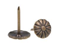 sourcing map Clou Tapissier Clou Ameublement Clou Meuble Punaise Pointe Tapissier Tapis Décoration 11mm Tête Rond Pouce Bronzé pour Sofa Dosserets 20 Pcs