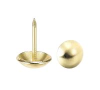 sourcing map Clou Tapissier Clou Ameublement Clou Meuble Punaise Pointe Tapissier Tapis Décoration 12mm Diamètre 12mm Hauteur Rond Pouce Doré pour Sofa Dosserets 50 Pcs