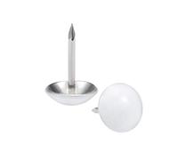 sourcing map Clou Tapissier Clou Ameublement Clou Meuble Punaise Pointe Tapissier Tapis Décoration 11mm Blanc Rond Tête 17mm Longueur Pouce pour Sofa Dosserets 150 Pcs