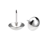 sourcing map Clou Tapissier Clou Ameublement Clou Meuble Punaise Pointe Tapissier Tapis Décoration tapissier 16mm Tête Diamètre Inox Acier Rond Pouce pour Sofa Dosserets 80 Pcs