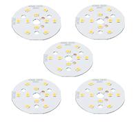 sourcing map COB LED luminaire Perle 5W 120lm 4000-4500K 40mm 15-17VDC Énergie Économie Ampoule pour Projecteur Projecteurss Remplacement Naturel Blanc 5Pcs