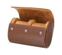 sourcing map Coffret de voyage pour montres avec 2 compartiments - Étui en cuir portable pour montres pour hommes et femmes, organiseur de rangement de montres avec coussins amovibles pour voyager