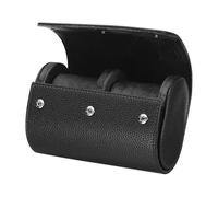 Sourcing map Coffret de voyage pour montres en cuir avec 2 compartiments, Boîtes à montres portables pour homme et femme, Organisateur de rangement pour montres avec coussins amovibles pour voyager