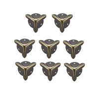 sourcing map Coin de Protection Boîte Caisse Bois Angle Protecteur Bord Métal Vintage 18 x 18 x 18mm 8Pcs