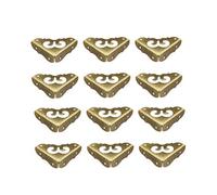 sourcing map Coin de Protection Boîte Caisse Bois Angle Protecteur Cadre Photo Livre Métal Vintage 31 x 31 x 11mm 12Pcs