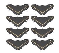 sourcing map Coin de Protection Boîte Caisse Bois Angle Protecteur Cadre Photo Livre Métal Vintage 40 x 40 x 9mm 8Pcs