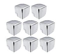 sourcing map Coin Protecteur Boîte Meuble Métal Angle Protection Bord Argenté 50 x 50 x 50mm 8Pcs