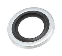 sourcing map Collé étanchéité Rondelles G1/4 20.5x11.5x2.9mm Carbone Acier Nitrile Caoutchouc Joint Paquet de 10