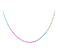sourcing map Collier à chevrons de 3 mm de large, 66 cm de long, chaîne serpent en acier inoxydable, chaîne plate réglable pour femme, cadeau de bijoux, multicolore