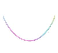 sourcing map Collier à chevrons de 3 mm de large et 50,8 cm de long en acier inoxydable, chaîne plate réglable pour femme, cadeau de bijoux, multicolore